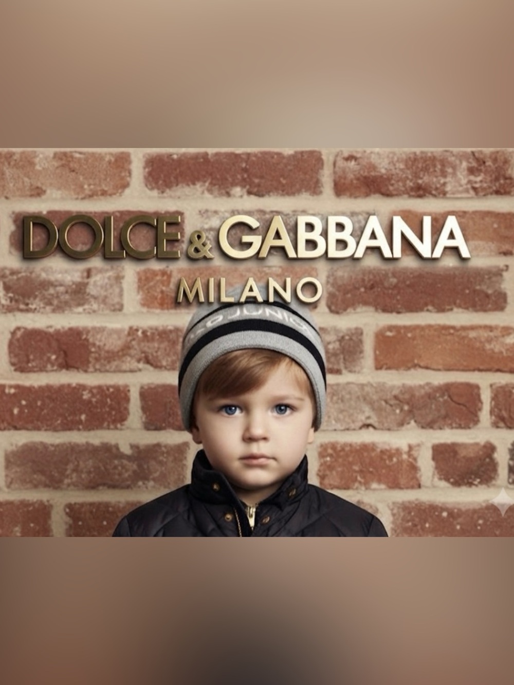 Authentic Dolce & Gabbana luxury designer signature little boys hat cap ages 2-4